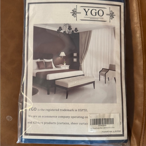 Elegant Navy Blue Window Valance - Picture 4 of 5